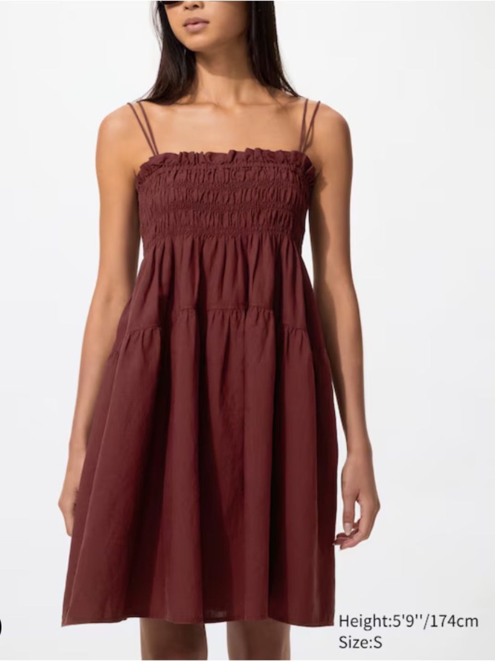 Linen blend camisole dress